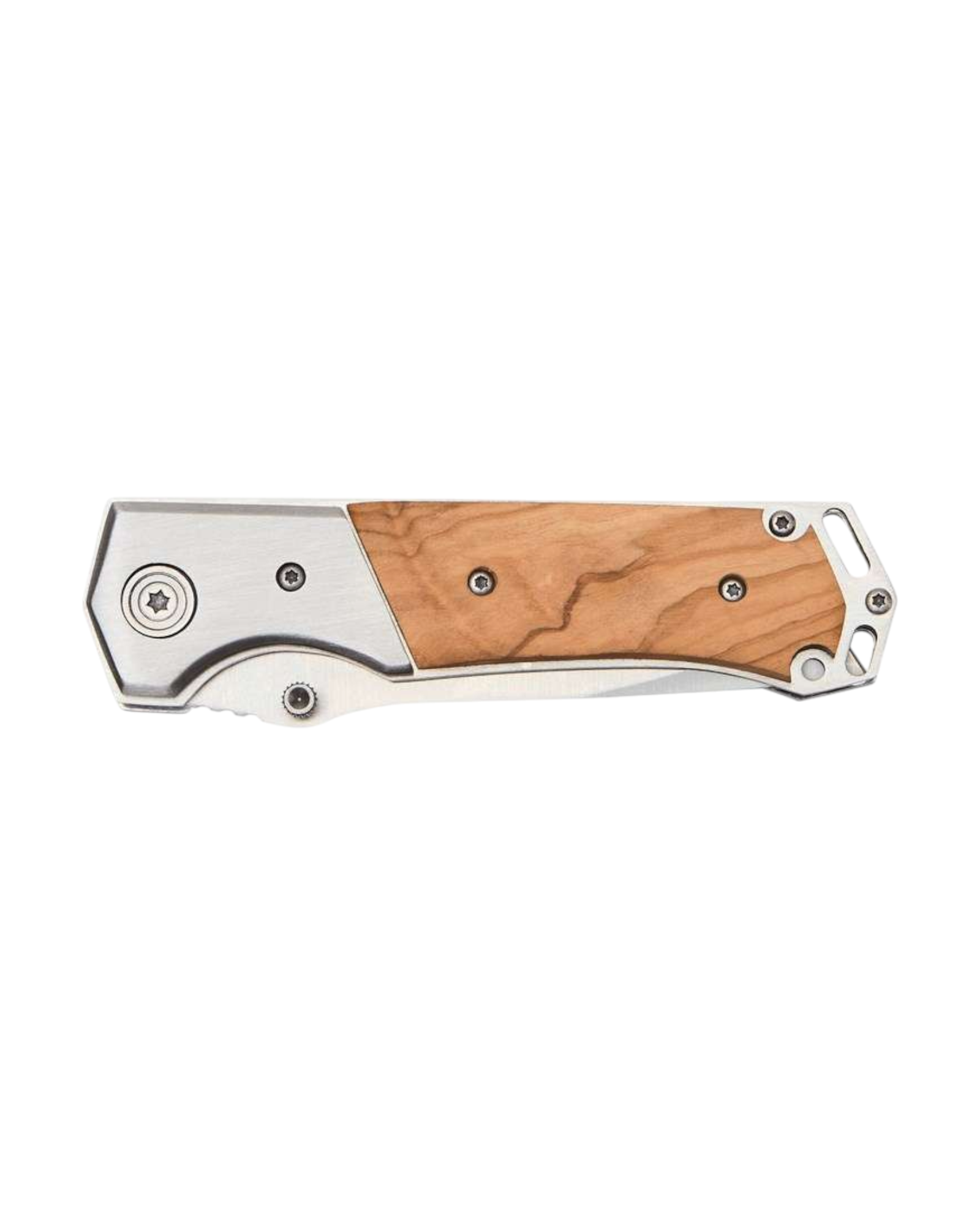 Le Chasseur - Couteau de poche en inox et bois gravé