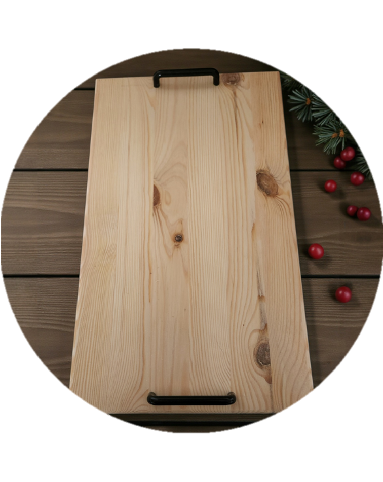 Le Partage – Plateau en bois avec poignées